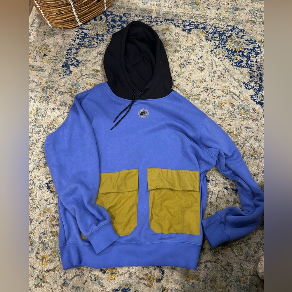 Blue and Yellow Men's Hoodie